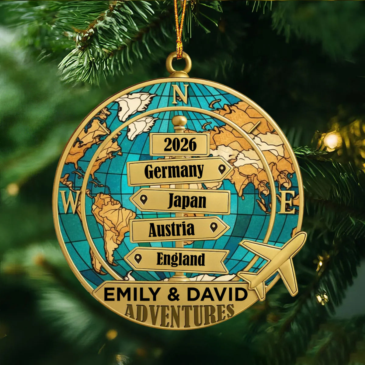 Destination Of All Year - Personalized Custom Acrylic Ornament
