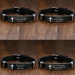 Personalized Cross Bible Bracelet Gift For Men, Friends, Family Members