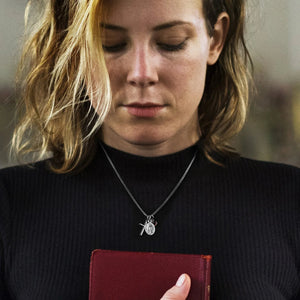 Personalized Cross Necklace with Birthstone, Dainty Religious Jewelry