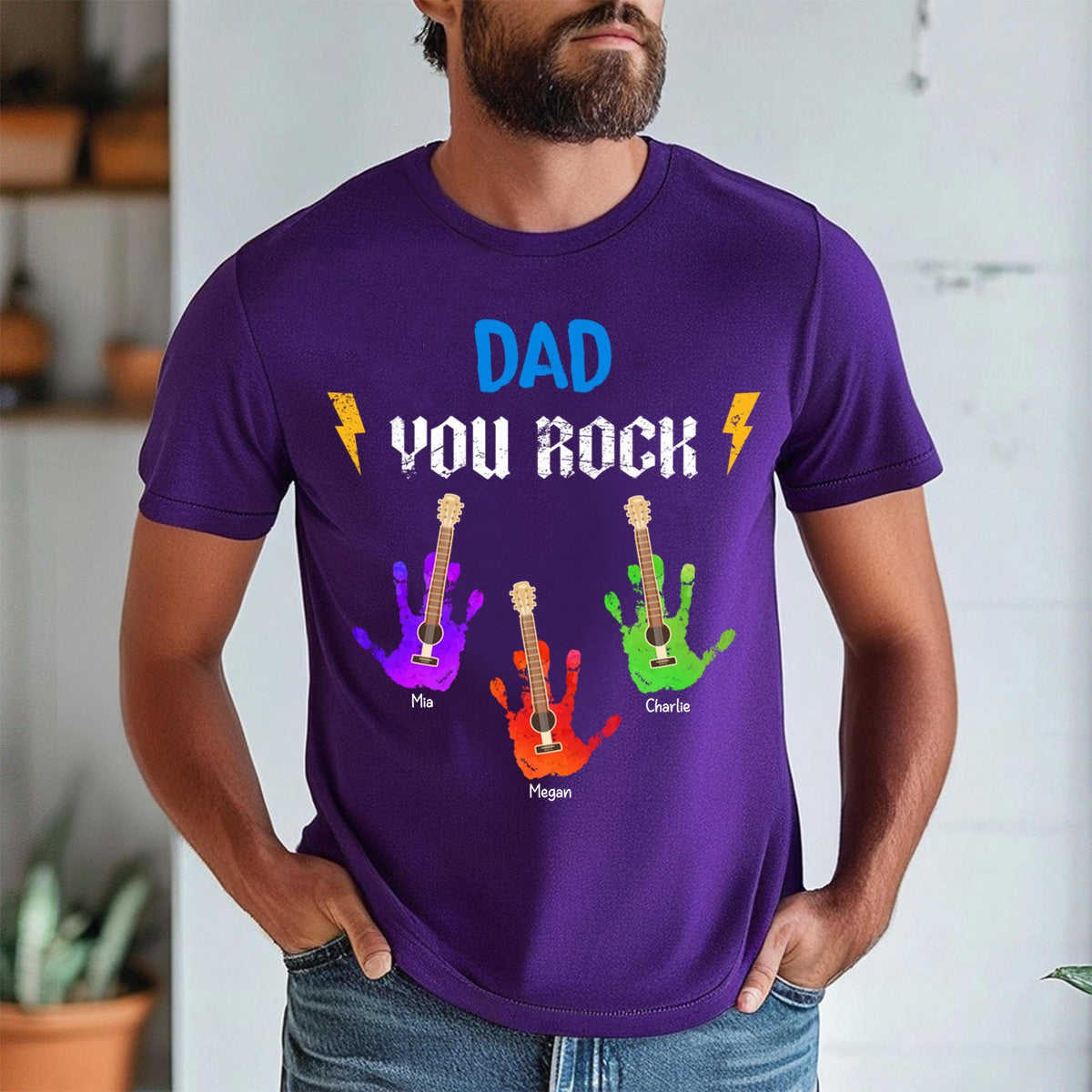 Grandpa You Rock - Personalized Pure Cotton T Shirt