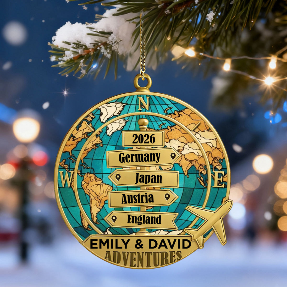 Destination Of All Year - Personalized Custom Acrylic Ornament