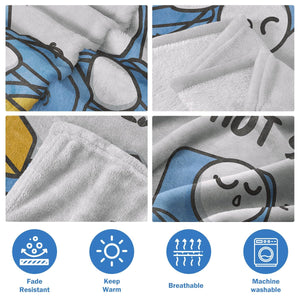Dad Is Not Sleeping, Personalized Custom Blanket, Funny Dad Blanket Gifts for Husband