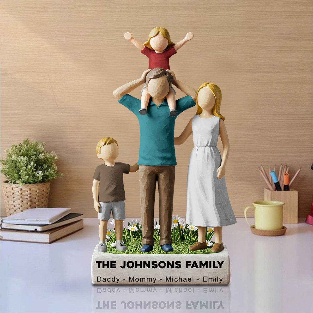 We Love You Dad Mom - Personalized Family Custom Shaped Acrylic Plaque