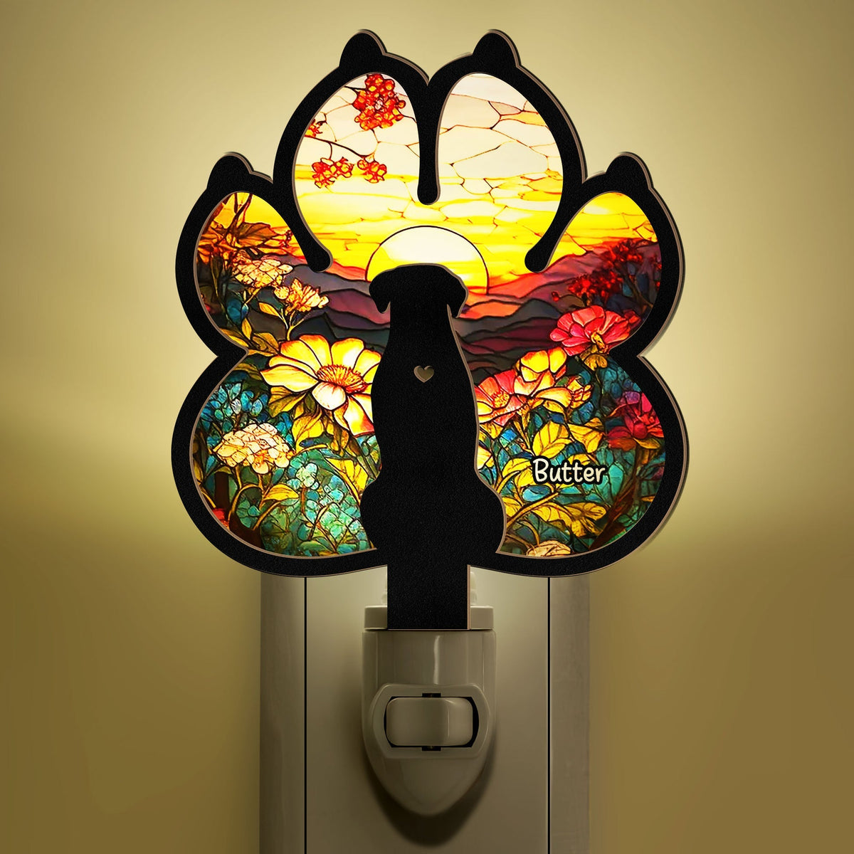 Dog Loss - Personalized Wood And Acrylic Night Light