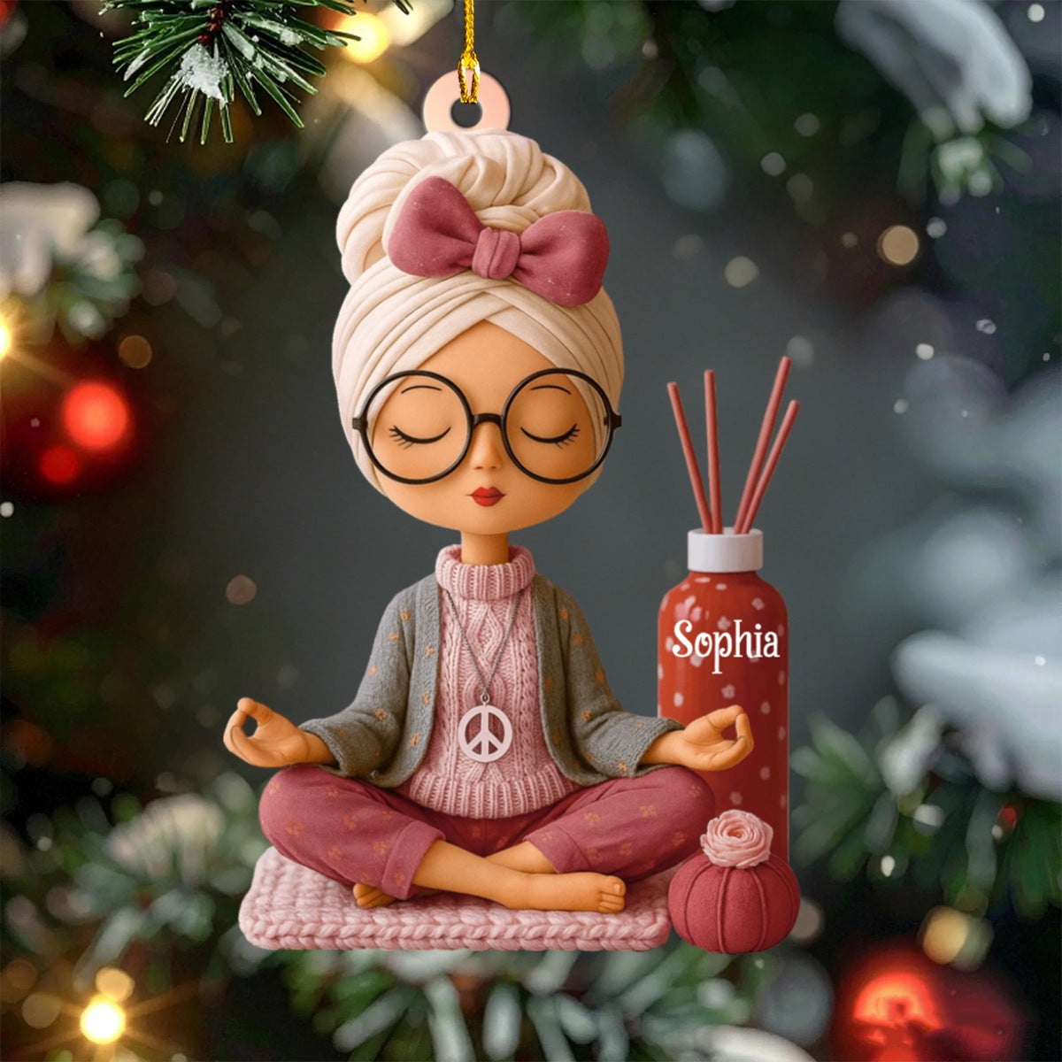 Mindfulness And Mental Health Personalized Christmas Ornament