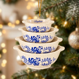 Pyrex Inspired Miniature Cinderella Bowl Personalized Acrylic Ornament Retro Kitchen Christmas Decor