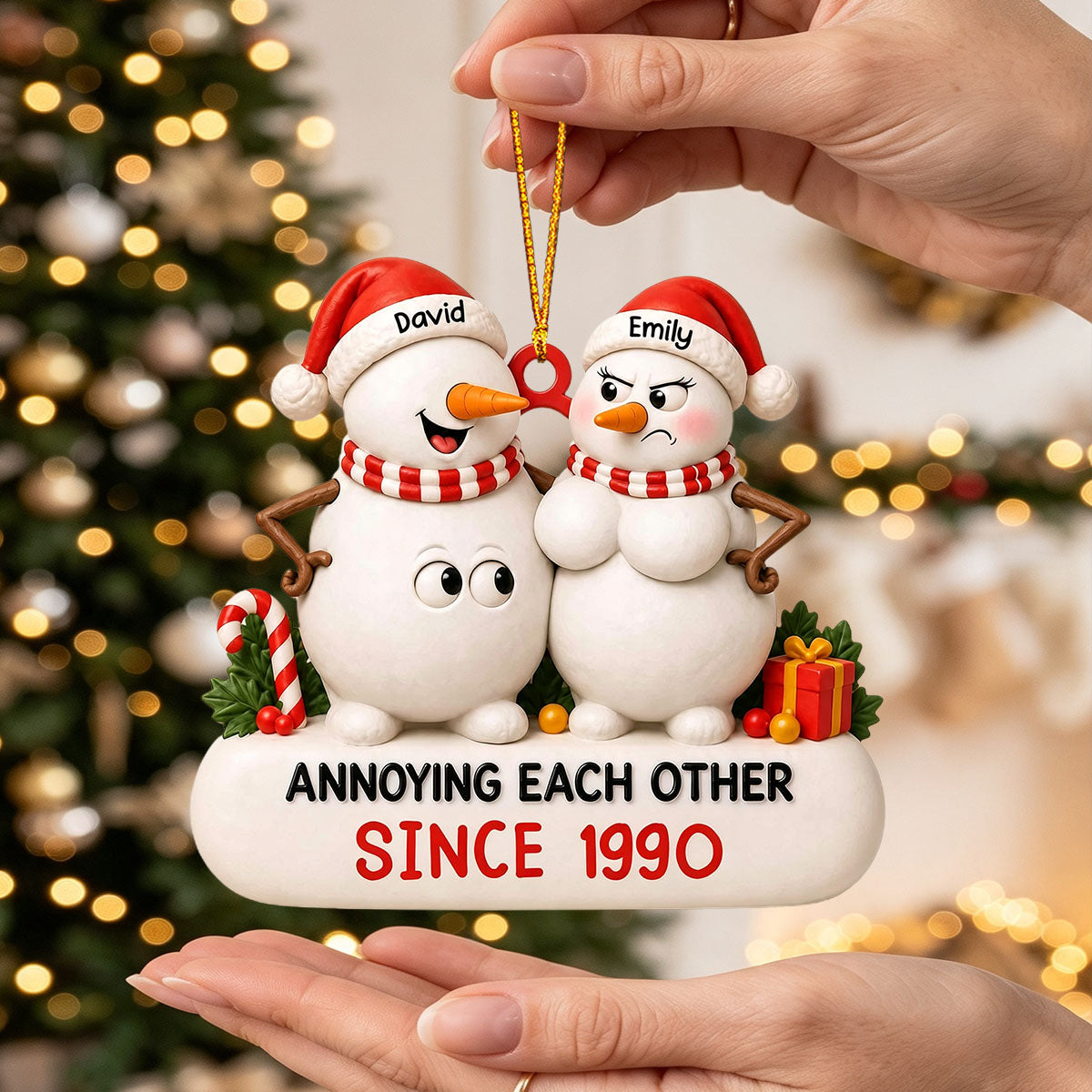 "Annoying Each Other Since" – Personalized Acrylic Hanging Ornament | Gift For Couples