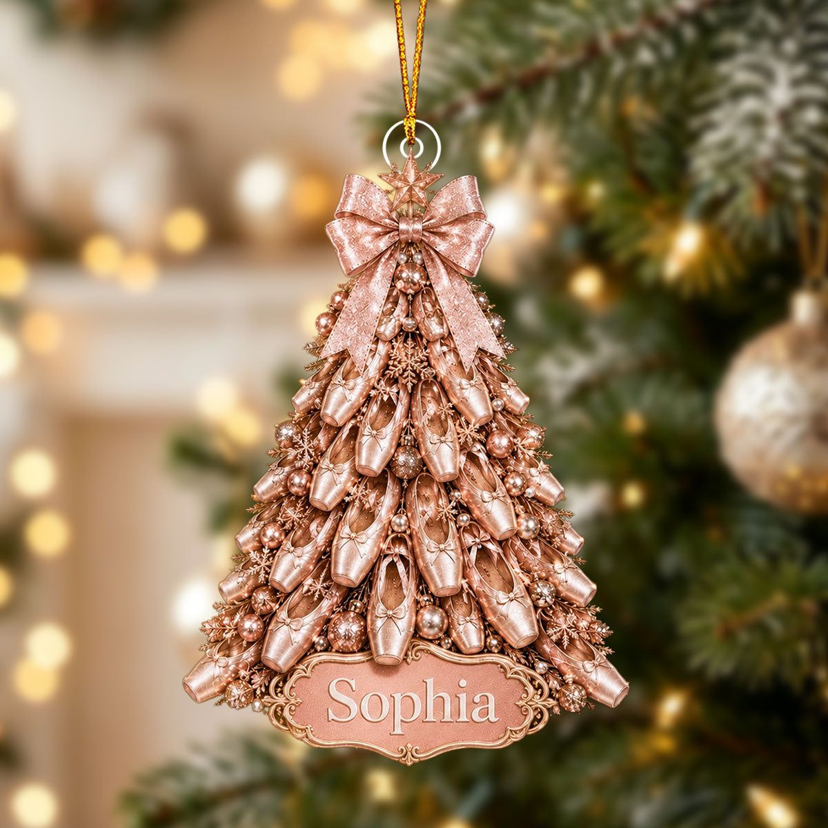 Custom Ballerina Acrylic Ornament – Pointe Shoe Christmas Keepsake | Personalized Dancer Gift & 2026 Holiday Decor