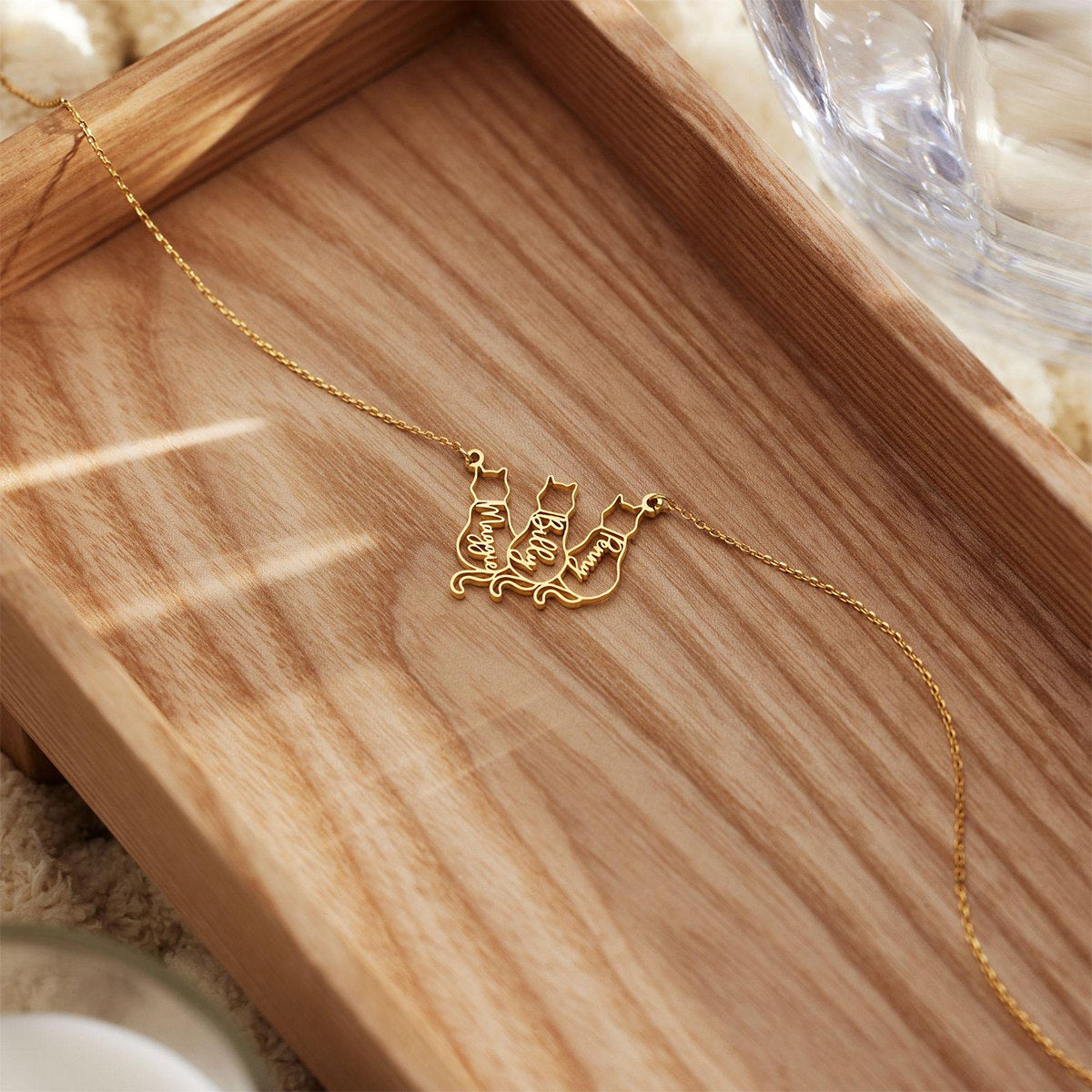 Dainty Cat Name Necklace, Minimalist Necklace, Cat Lovers Gift,Mothers Day Gift