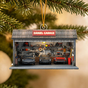 Personalized Auto Garage Acrylic Ornament – Custom Mechanic Gift & Repair Shop Decor