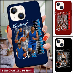 Custom Photo Basketball Player - Personalized Team Name School Name Phone Case