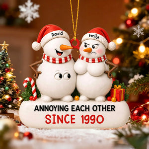 "Annoying Each Other Since" – Personalized Acrylic Hanging Ornament | Gift For Couples