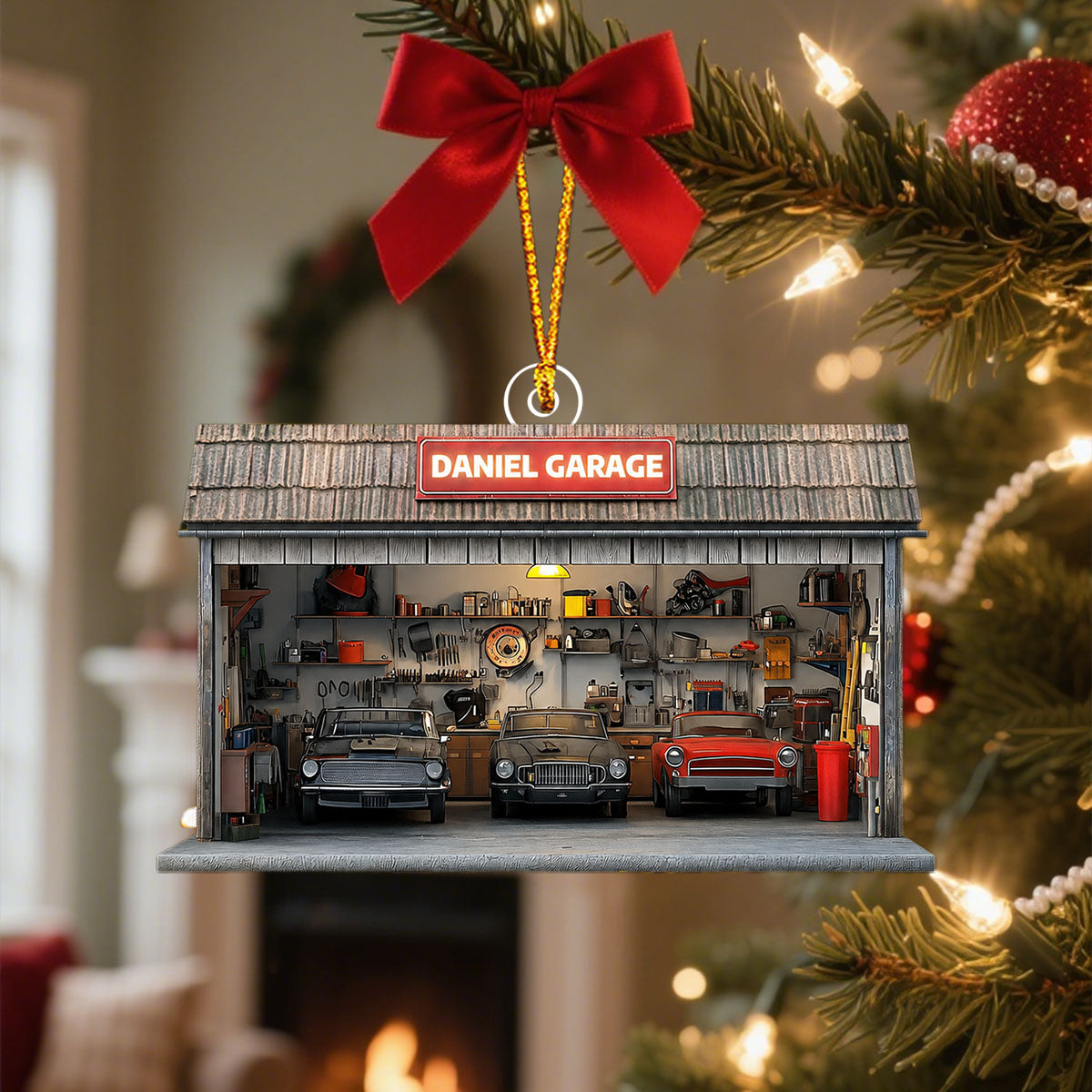 Personalized Auto Garage Acrylic Ornament – Custom Mechanic Gift & Repair Shop Decor