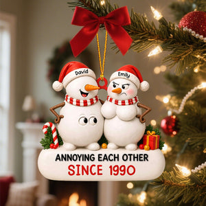 "Annoying Each Other Since" – Personalized Acrylic Hanging Ornament | Gift For Couples