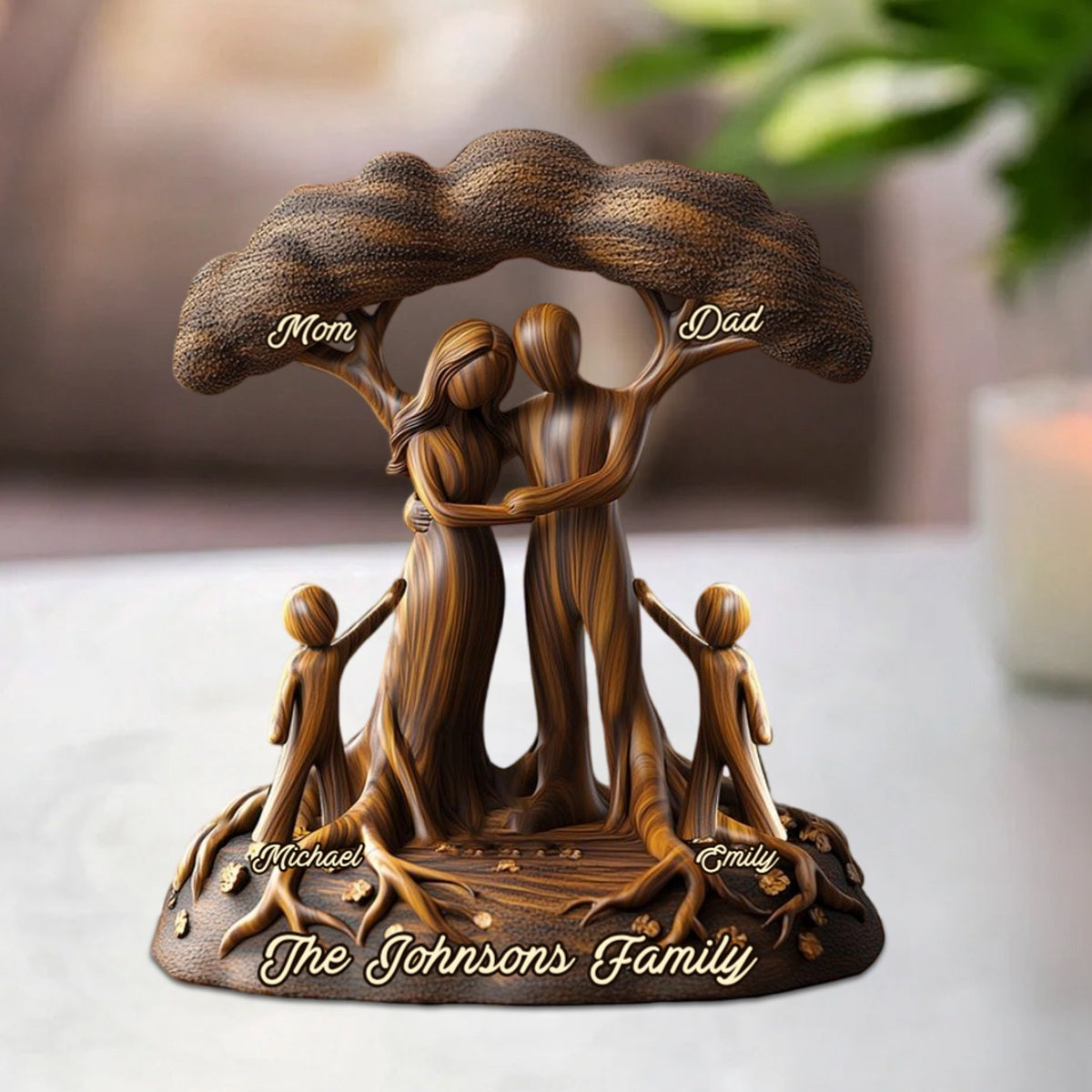 To Us You're The World - Personalized Family Custom Shaped Acrylic Plaque