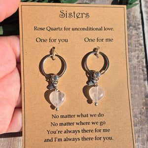 Rose Quartz For Unconditional Love Personalized Crystal Keyring Gift Set
