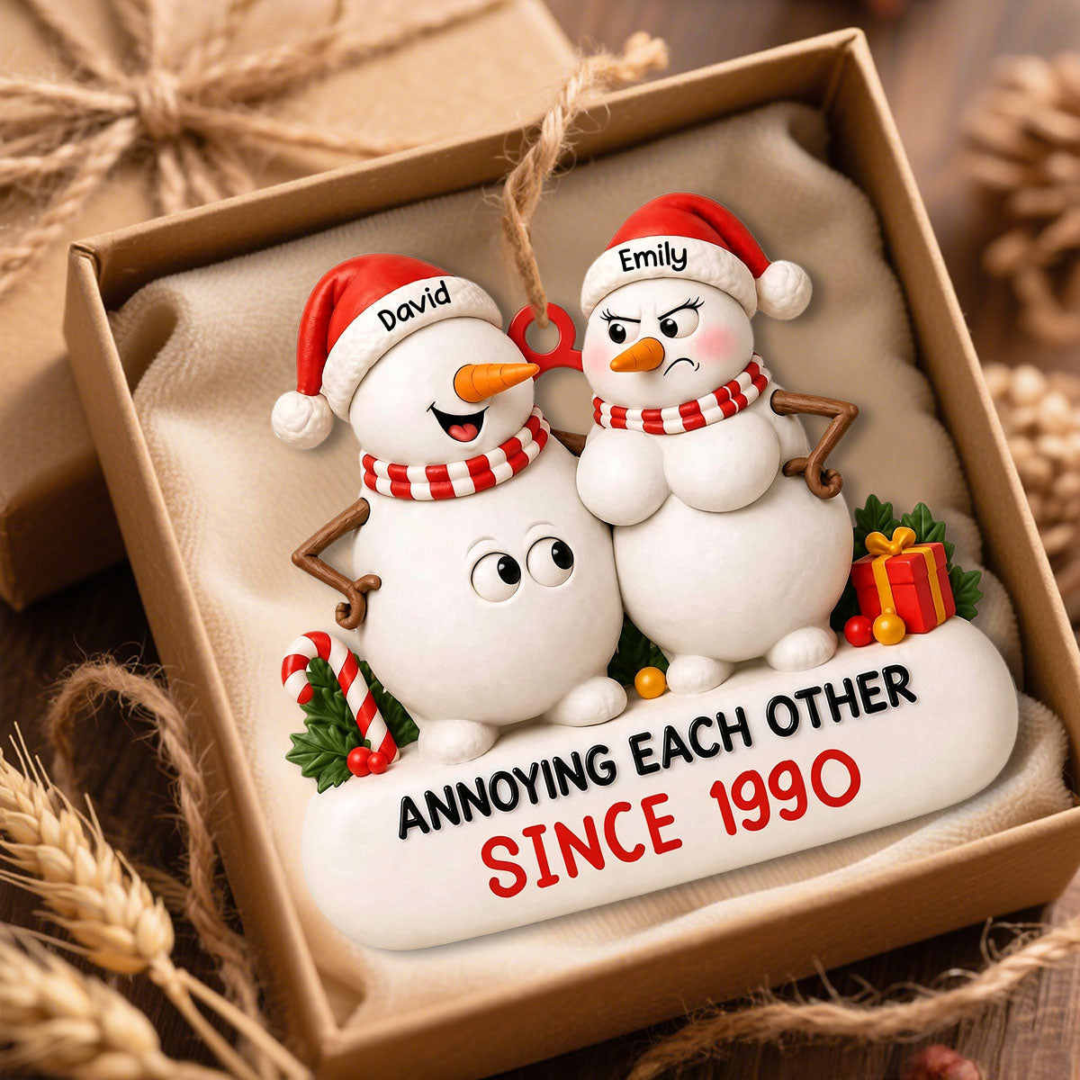 "Annoying Each Other Since" – Personalized Acrylic Hanging Ornament | Gift For Couples
