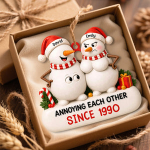 "Annoying Each Other Since" – Personalized Acrylic Hanging Ornament | Gift For Couples