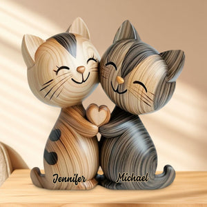 Personalized Cute Cat Couple  Custom Shaped Acrylic Plaque