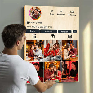 Our Love Profile – Personalized Custom Photo Canvas for Couples