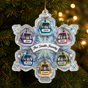 "Family Christmas Ferris Wheel" – Personalized Acrylic Ornament | Holiday Keepsake For Families