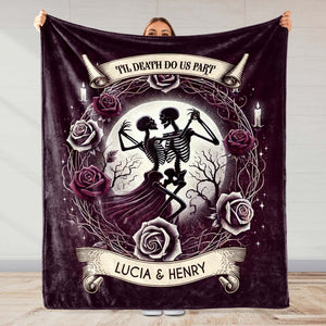 'Til Death Do Us Part" – Gothic Personalized Blanket | Gift For Couples