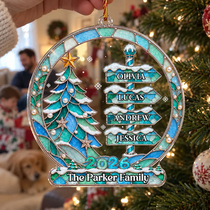"My Family, My Love" – Personalized Acrylic Ornament | Heartfelt Keepsake For Families