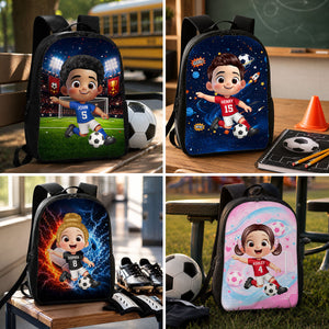 Back To School Backpack For Kids – Personalized Soccer Design For Boys & Girls