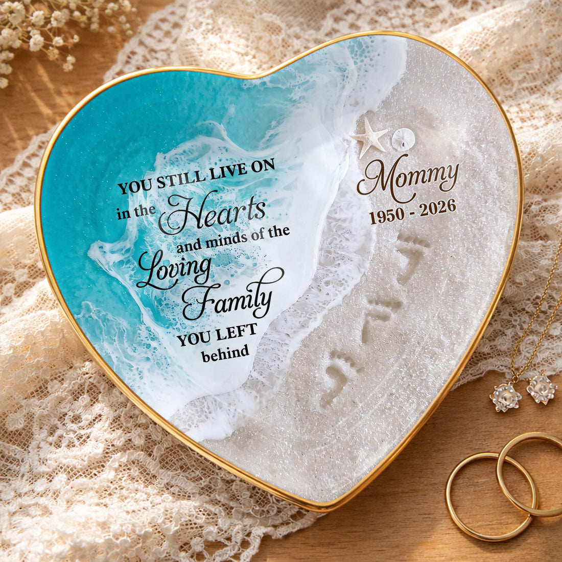 "You Still Live On" – Personalized Ceramic Dish | Memorial Gift For Grieving Family