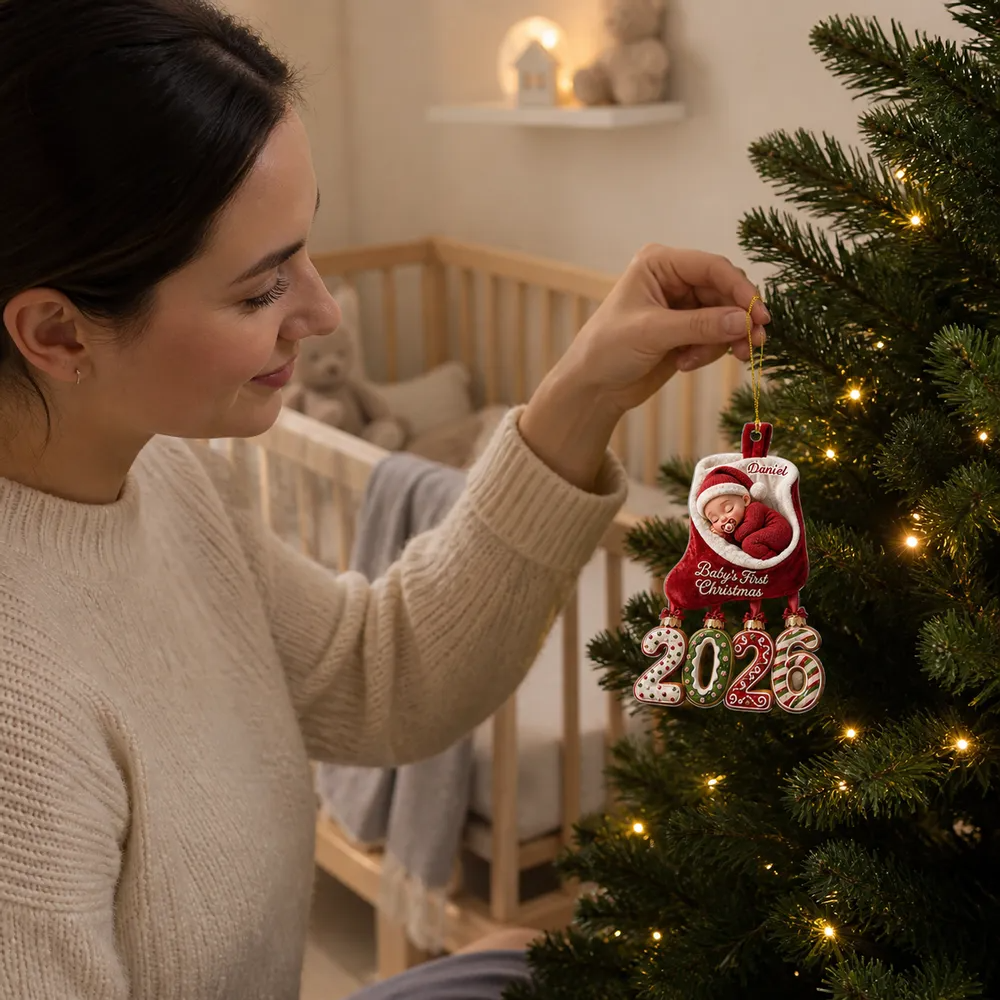 "Cozy Christmas Memories" – Personalized Acrylic Ornament | Holiday Keepsake For Families
