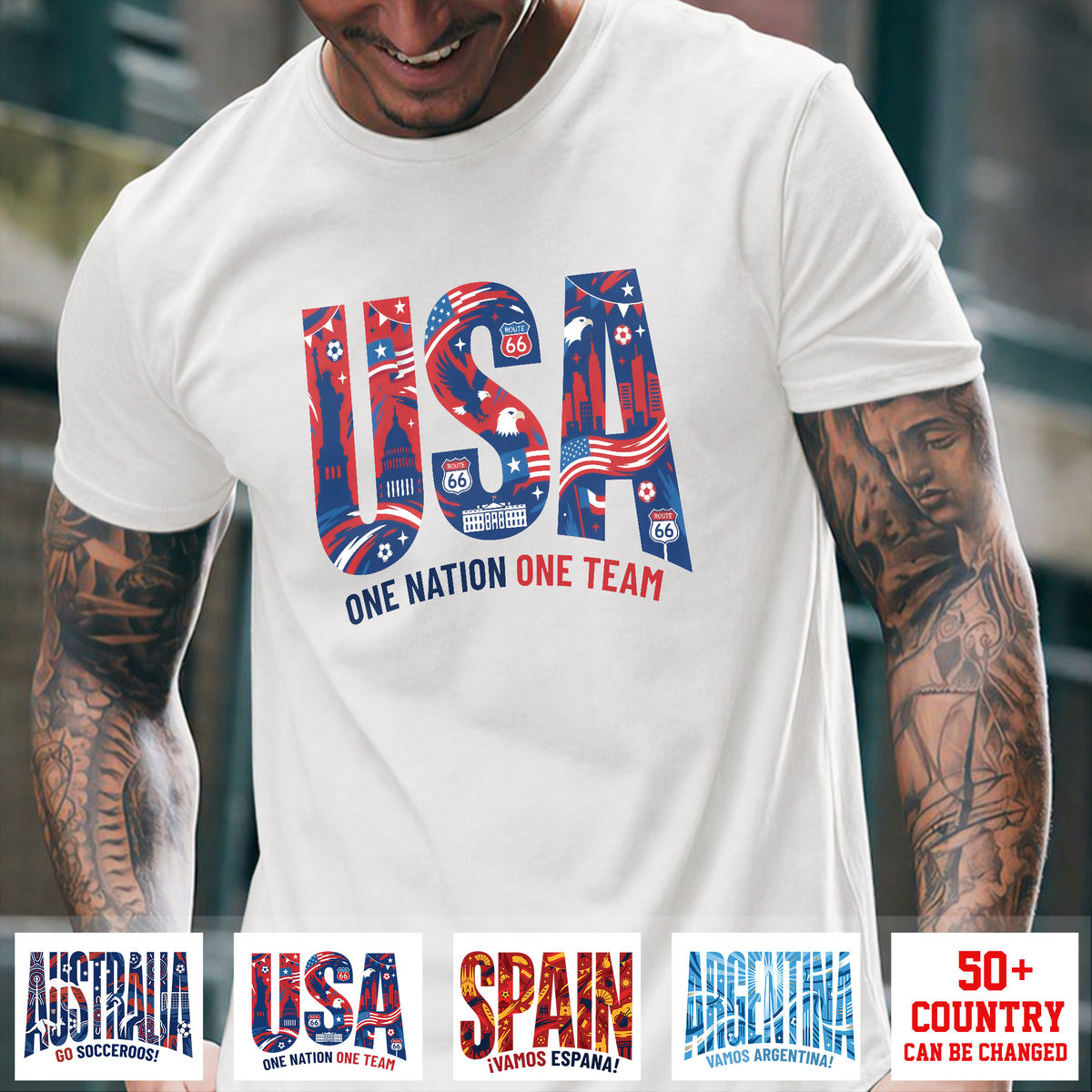 World Cup 2026 Fan Gift – Personalized Shirt With National Soccer Teams & Countries