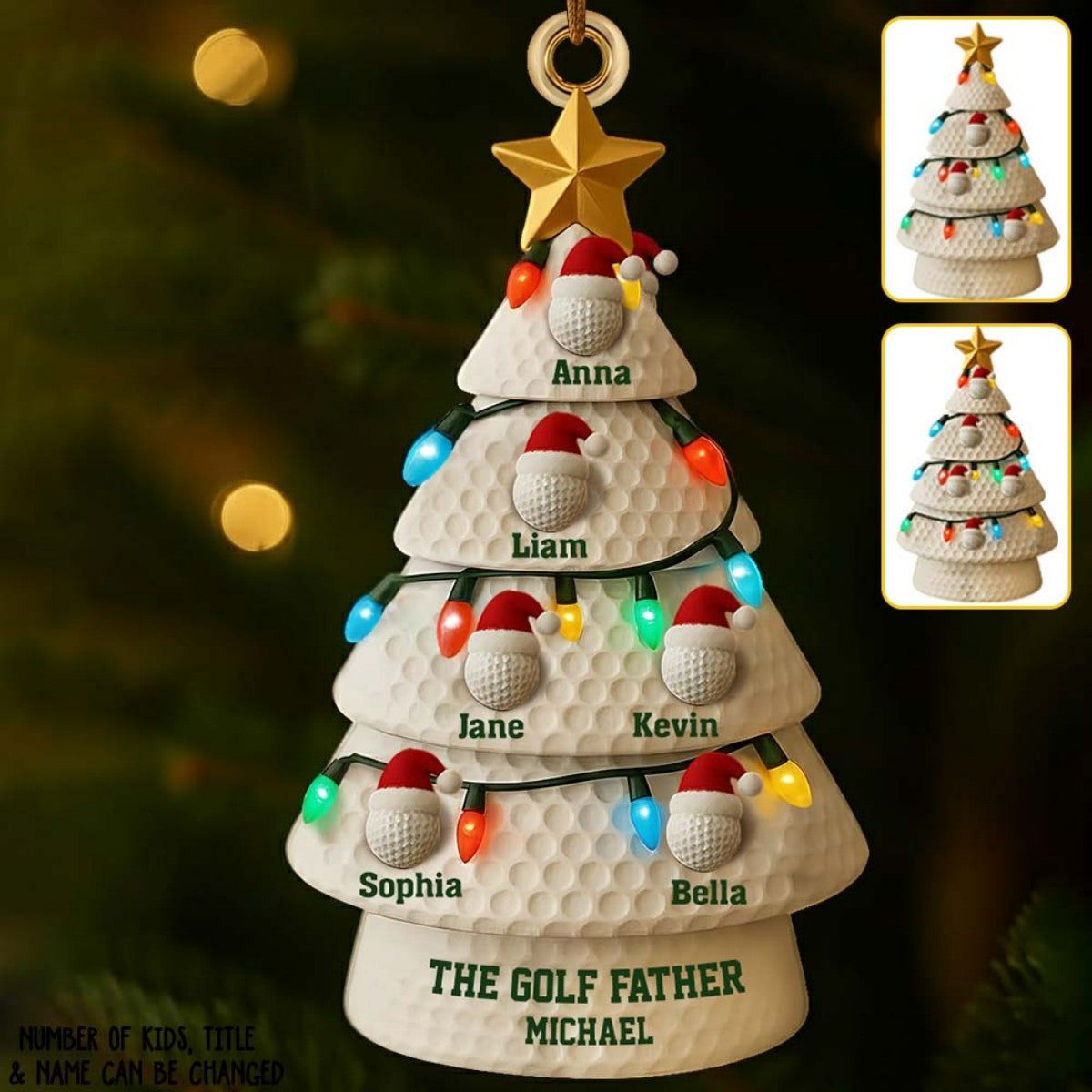 The Golf Father - Personalized Golf Acrylic Ornament