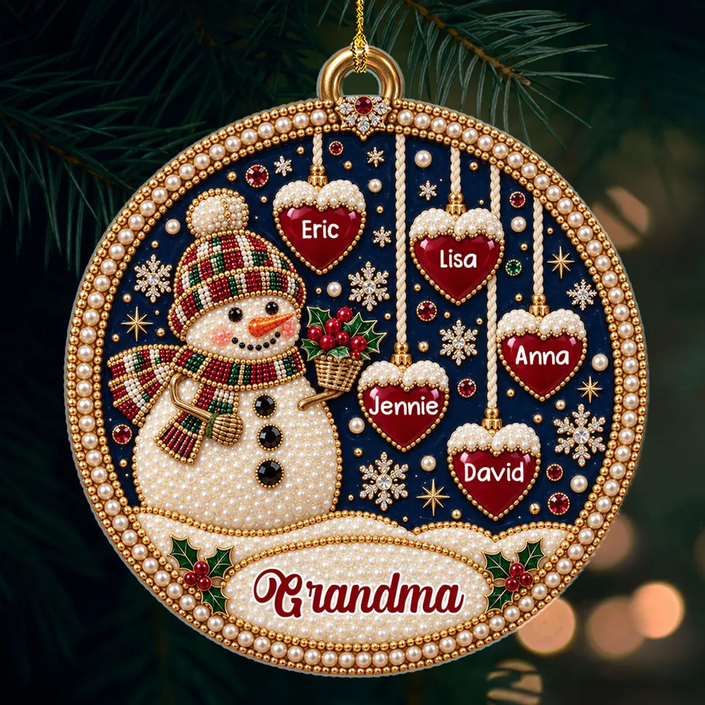 "Merry Christmas, Grandma" – Personalized Acrylic Ornament | Heartfelt Holiday Gift For Grandma