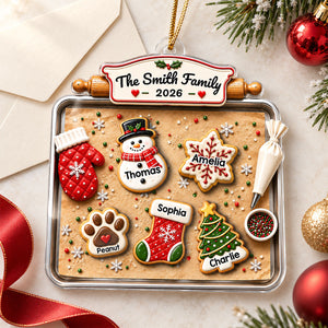 Personalized "Family Gingerbread Cookie" Acrylic Ornament – Holiday Keepsake For Families