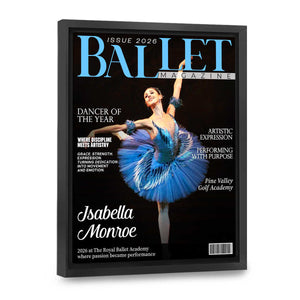 Ballet Dancer Magazine Cover Canvas, Personalized Dance Gift For Ballet Dancers
