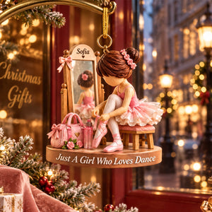 Just a Girl Who Loves Dance - Personalized Dance Ornament,Ballet Christmas