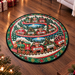 Family Christmas Journey – Personalized Family Doormat | Festive Holiday Welcome Mat & Family Gift