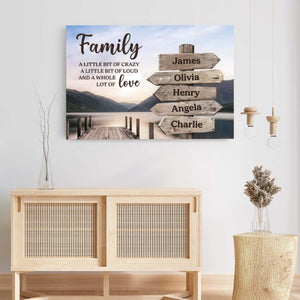 Christmas Gift For Families – Personalized Canvas With Family Names