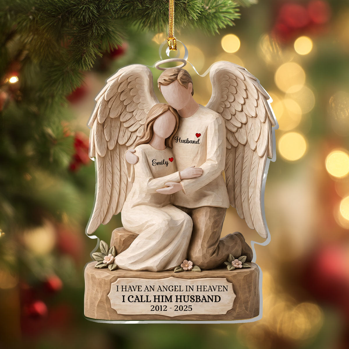 "I Have an Angel In Heaven" – Personalized Acrylic Ornament | Memorial Keepsake Gift