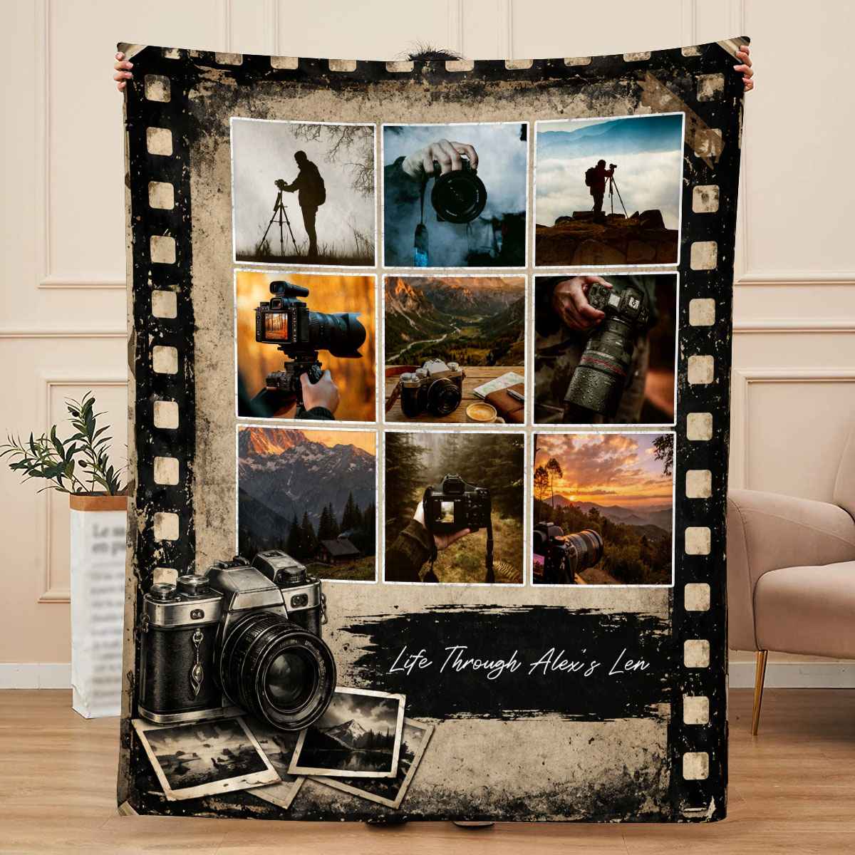 Personalized Photographer Blanket – Custom Photography Portfolio Blanket | Gift For Photographers
