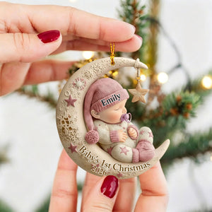 Personalized Baby's First Christmas Acrylic Ornament,Gift for Family,New Parents