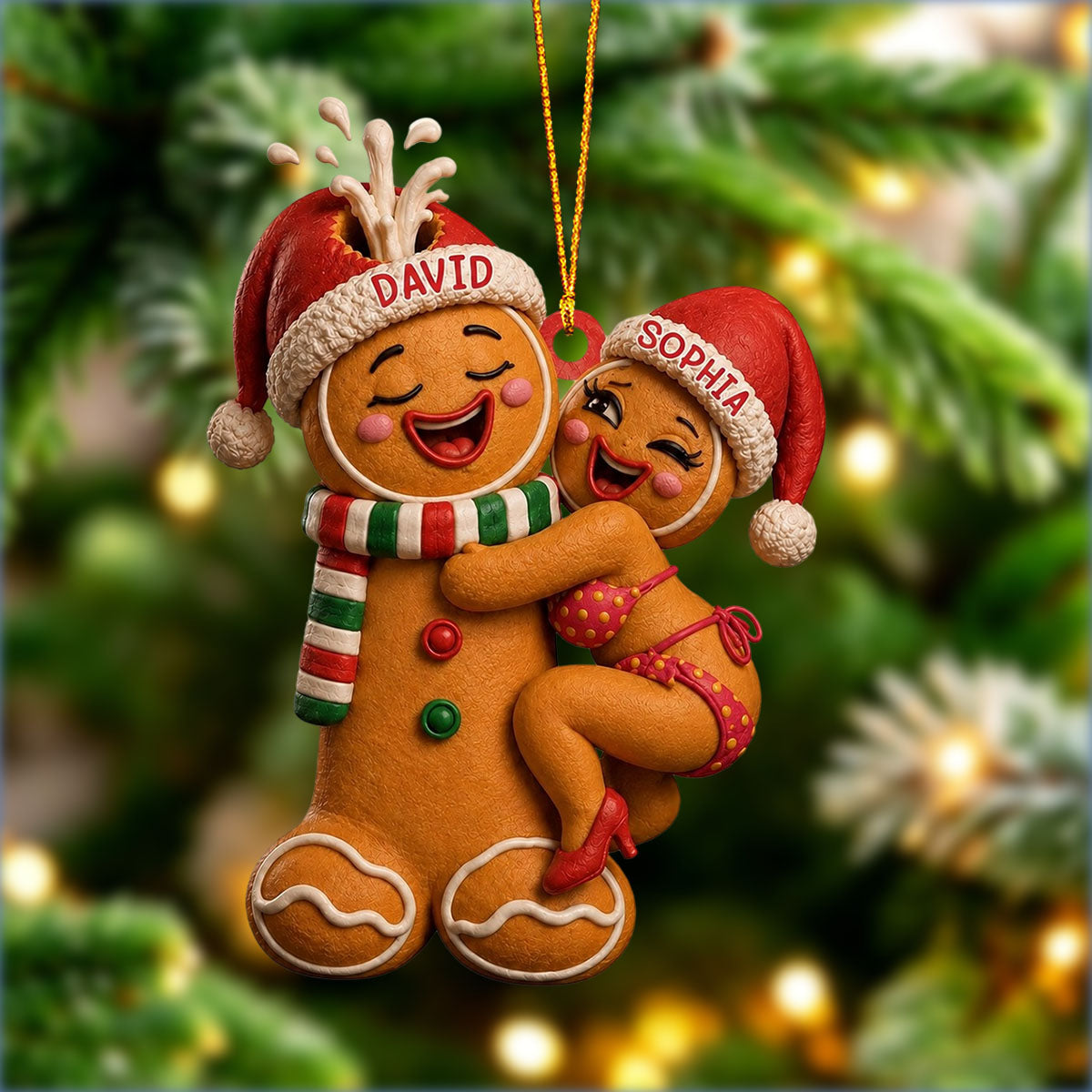 "Our Sweetest Christmas Together" – Personalized Acrylic Ornament | Gift For Couples