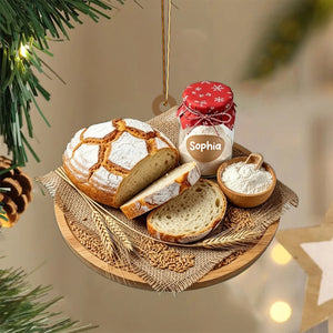 Personalized Name Sourdough Bread Christmas Ornament,Baker Gift