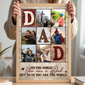 Personalized Dad Photo Collage Canvas Poster, Father’s Day Gifts 2025