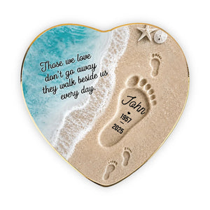 "Where Love Never Ends" – Personalized Jewelry Dish | Memorial Ocean Remembrance Gift For Loss Of Loved One