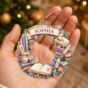 "Reading Is A Journey" – Personalized Christmas Acrylic Hanging Ornament | Gift For Book Lovers