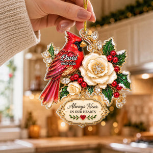 "Always Near Your Heart" – Personalized Acrylic Ornament | Memorial Gift For Loss Of Loved One