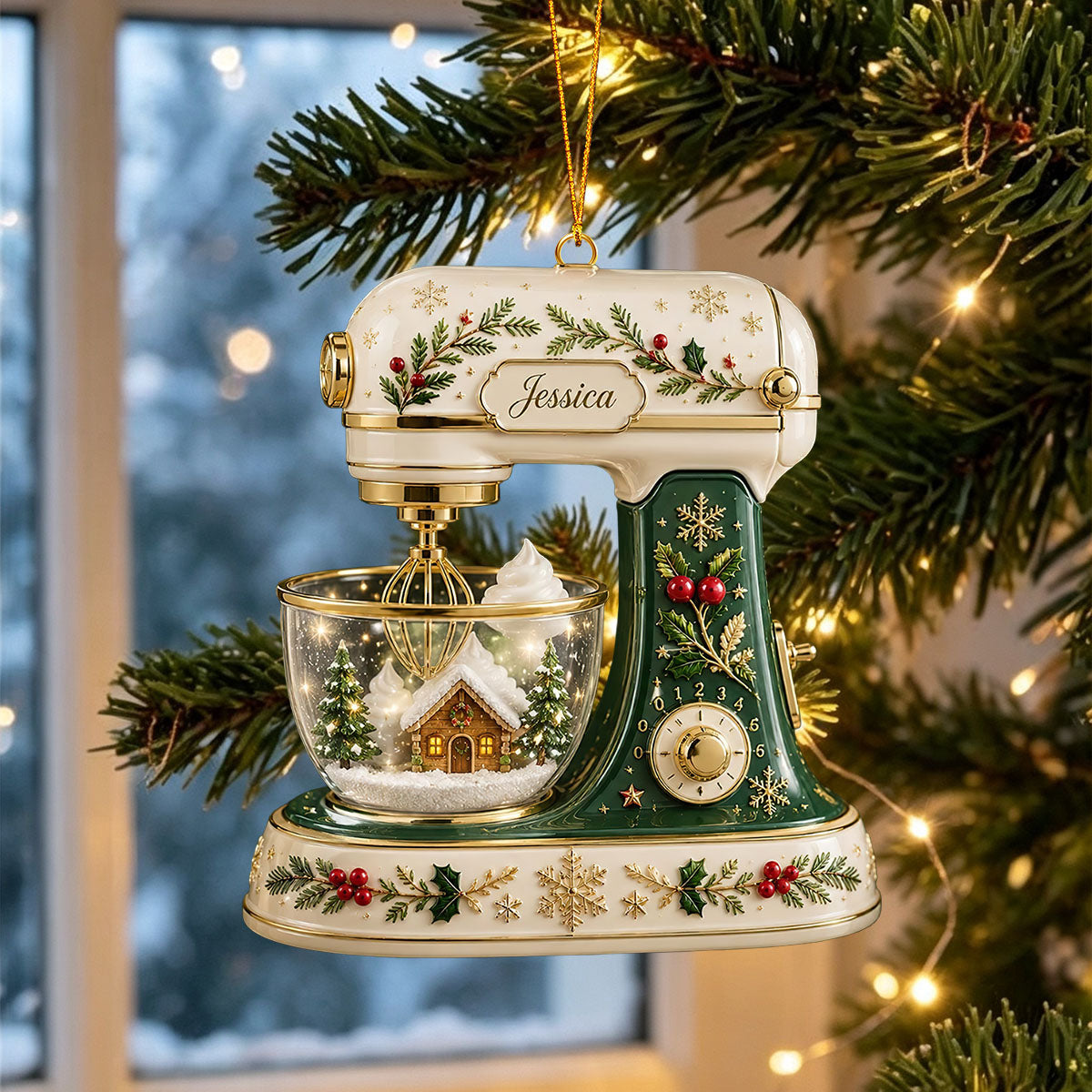 Personalized Stand Mixer Acrylic Ornament – Custom Kitchen Mixer Christmas Keepsake | Baking Gift For Bakers