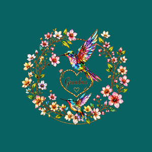 "Every Name Holds A Piece Of My Heart" – Personalized Acrylic Car Hanger | Hummingbird Grandma & Kids Family Gift