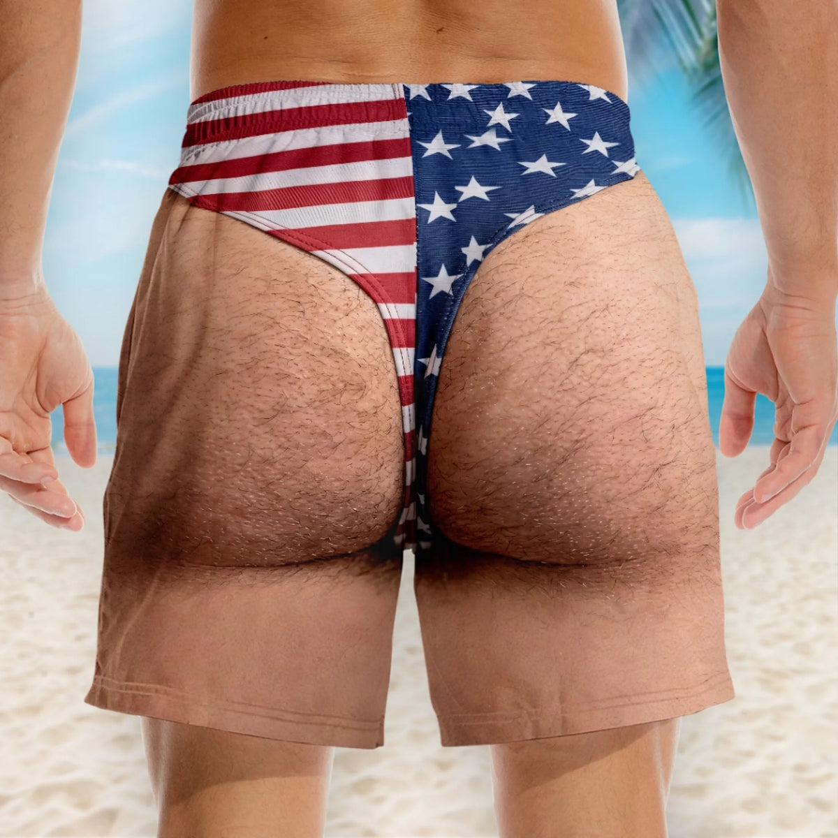 Personalized "Freedom And Chill" Patriotic Swim Trunks – Summer Gift For Men